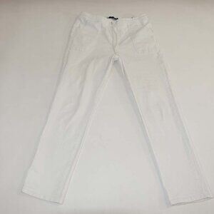 KUT from the Kloth Women's Drawstring Utility Jeans Size 8 White High Rise Denim